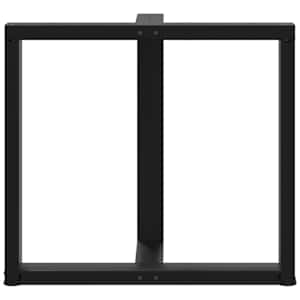 Nohy k jídelnímu stolu ve tvaru T, 2 ks, černé, 80 x 35 x (72-73) cm, ocel - obrázek 6