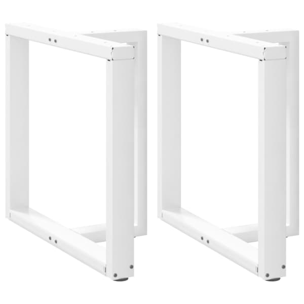 vidaXL s&ouml;&ouml;gilaua jalad T-kujulised 2 tk valged 80 x 35 x (72-73) cm terasest