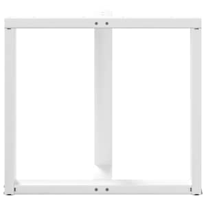 Nohy k jídelnímu stolu ve tvaru T, 2 ks, bílé, 80 x 35 x (72-73) cm, ocel - obrázek 6
