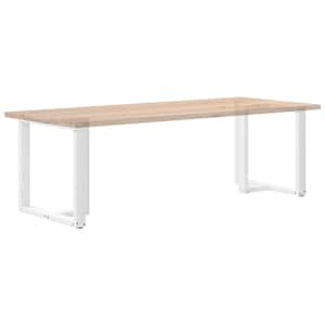 Nohy k jídelnímu stolu ve tvaru T, 2 ks, bílé, 80 x 35 x (72-73) cm, ocel - obrázek 8