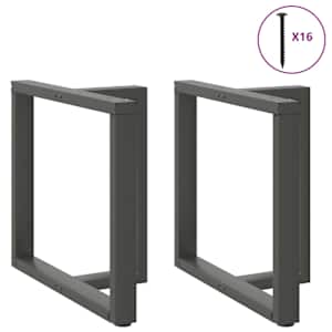 Nohy k jídelnímu stolu ve tvaru T, 2 ks, antracitové, 80 x 35 x (72-73) cm, ocel - obrázek 3
