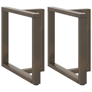 Noge za jedilno mizo v obliki črke T, 2 kosa, črne, 80x35x(72-73) cm, jeklo