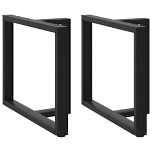 Noge za jedilno mizo v obliki črke T, 2 kosa, črne, 90x35x(72-73) cm, jeklo