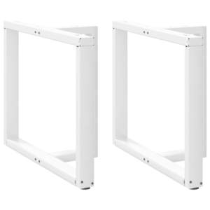 Noge za jedilno mizo v obliki črke T, 2 kosa, bele barve, 90x35x(72-73) cm, jeklo