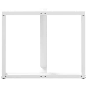 Nohy k jídelnímu stolu ve tvaru T, 2 ks, bílé, 90 x 35 x (72-73) cm, ocel - obrázek 6