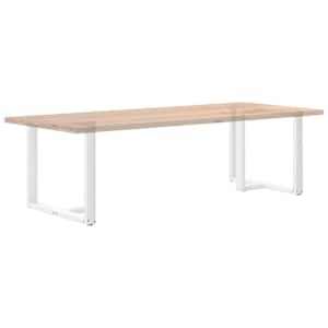 Nohy k jídelnímu stolu ve tvaru T, 2 ks, bílé, 90 x 35 x (72-73) cm, ocel - obrázek 8