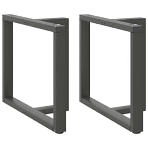 Nohy k jídelnímu stolu ve tvaru T, 2 ks, antracitové, 90 x 35 x (72-73) cm, ocel - obrázek 1