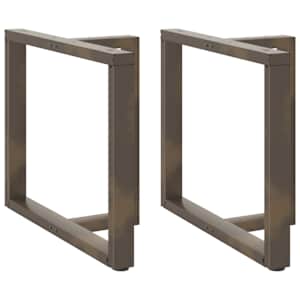 Noge za jedilno mizo v obliki črke T, 2 kosa, črne, 90x35x(72-73) cm, jeklo