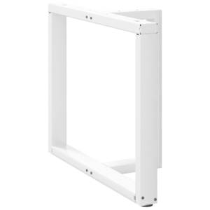 Nohy k jídelnímu stolu ve tvaru T, 2 ks, bílé, 100 x 35 x (72-73) cm, ocel - obrázek 3