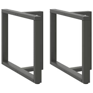 Noge za jedilno mizo v obliki črke T, 2 kosa, antracitne, 100x35x(72-73) cm, jeklo