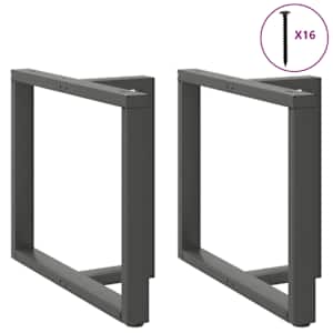 Nohy k jídelnímu stolu ve tvaru T, 2 ks, antracitové, 100 x 35 x (72-73) cm, ocel - obrázek 5