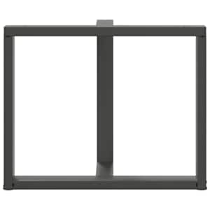 Nohy k jídelnímu stolu ve tvaru T, 2 ks, antracitové, 100 x 35 x (72-73) cm, ocel - obrázek 6