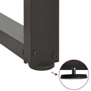 Nohy k jídelnímu stolu ve tvaru T, 2 ks, antracitové, 100 x 35 x (72-73) cm, ocel - obrázek 9