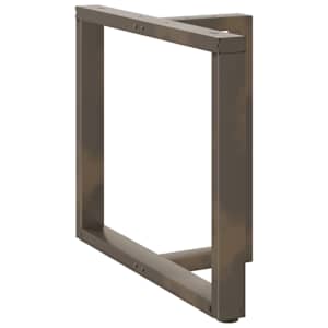 Nohy k jídelnímu stolu ve tvaru T, 2 ks, černé, 100 x 35 x (72-73) cm, ocel - obrázek 3