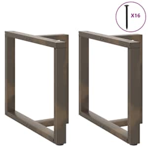Nohy k jídelnímu stolu ve tvaru T, 2 ks, černé, 100 x 35 x (72-73) cm, ocel - obrázek 5