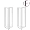 vidaXL baarilaua jalad T-kujulised 2 tk, valged, 40 x 35 x (90-91) cm, teras
