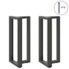 vidaXL baarilaua jalad T-kujulised 2 tk, antratsiithall, 40 x 35 x (90-91) cm, teras