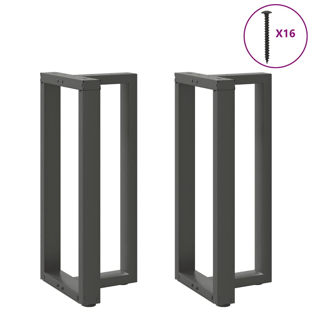 vidaXL Pernas mesa bar 2 pcs forma de T 40x35x(91-92) cm aço antracite