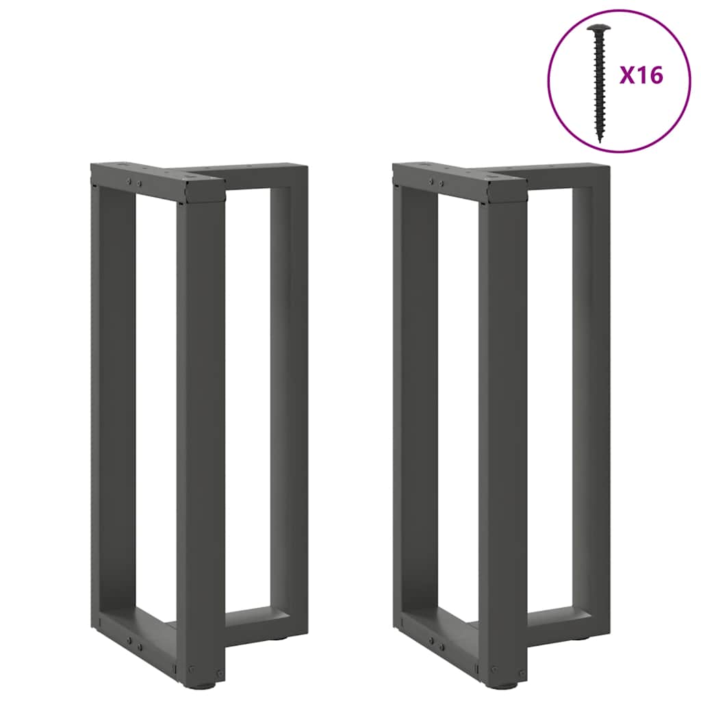 Thumbnail - vidaXL Bartischbeine T-Form 2 Stk. Anthrazit 50x35x(90-91) cm Stahl