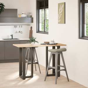 vidaXL Picioare de masă de bar &icirc;n formă de T, 2 buc., negru, 50x35x(90-91) cm, oțel