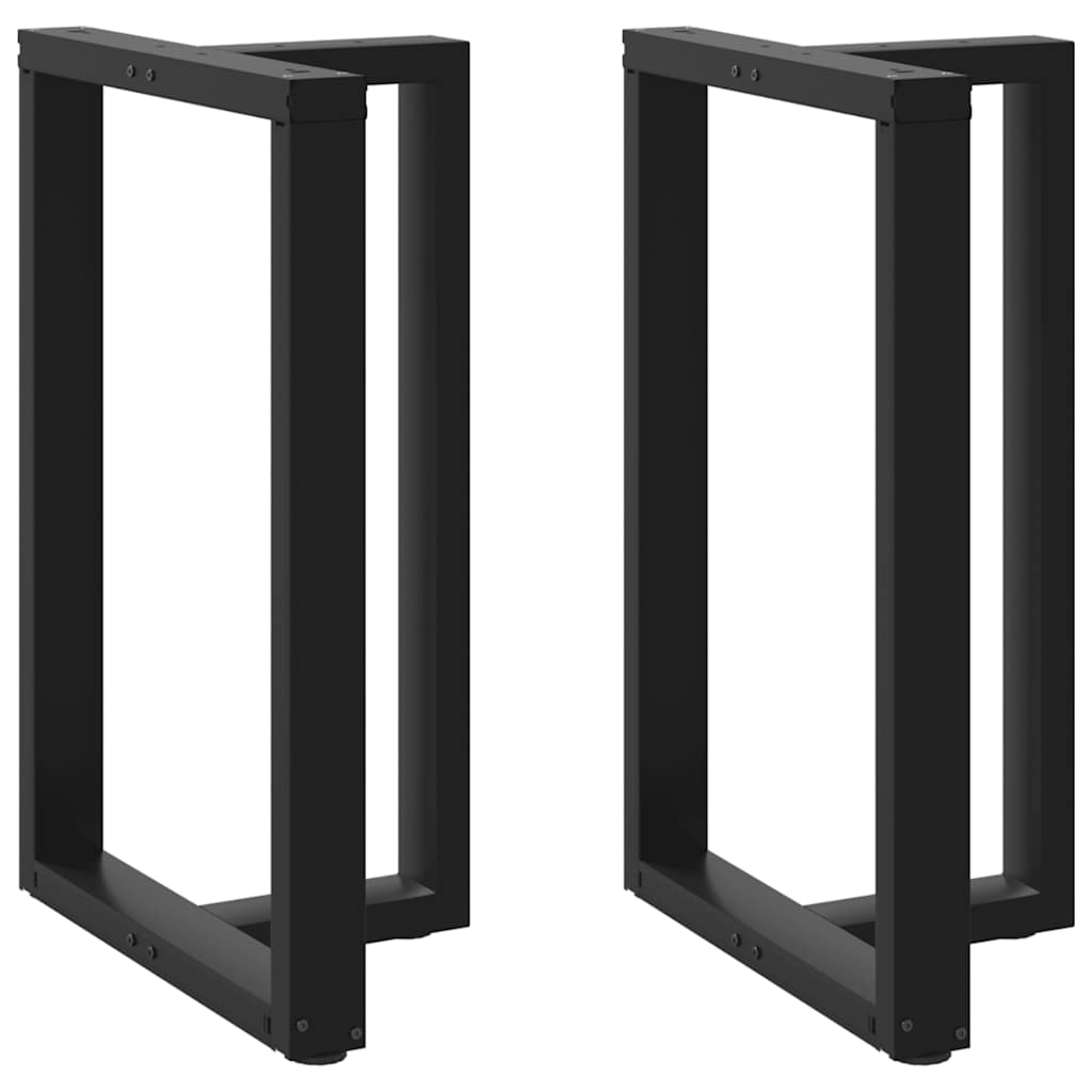 vidaXL Bartafelpoten 2 st T-vormig 60x35x(90-91) cm staal zwart afbeelding