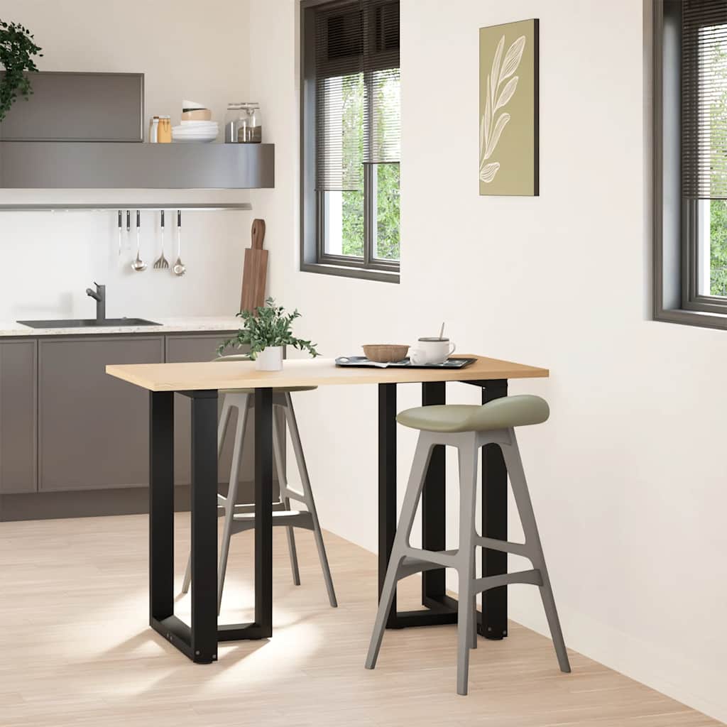 Thumbnail - vidaXL Bartischbeine T-Form 2 Stk. Schwarz 60x35x(90-91) cm Stahl