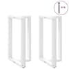 vidaXL baarilaua jalad, T-kujulised, 2 tk, valged, 60 x 35 x (90-91) cm, teras