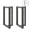 vidaXL baarilaua jalad T-kujulised 2 tk, antratsiithall, 60 x 35 x (90-91) cm, teras