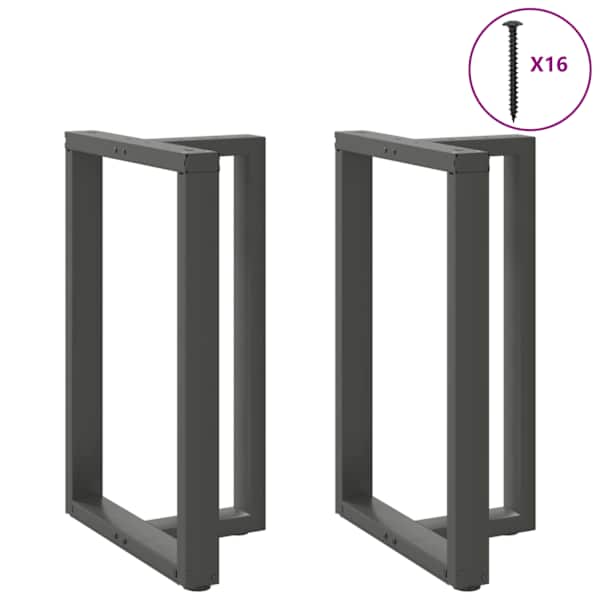 vidaXL baarilaua jalad T-kujulised 2 tk, antratsiithall, 60 x 35 x (90-91) cm, teras