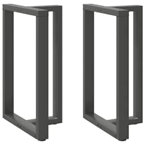 Nohy barového stolu ve tvaru T 2 ks antracitové 60 x 35 x (90-91) cm ocelové - obrázek 2