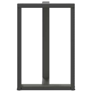 Nohy barového stolu ve tvaru T 2 ks antracitové 60 x 35 x (90-91) cm ocelové - obrázek 6