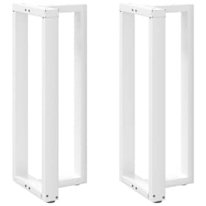 Noge za barsko mizo v obliki črke T, 2 kosa, bele barve, 40x35x(100-101) cm, jeklo