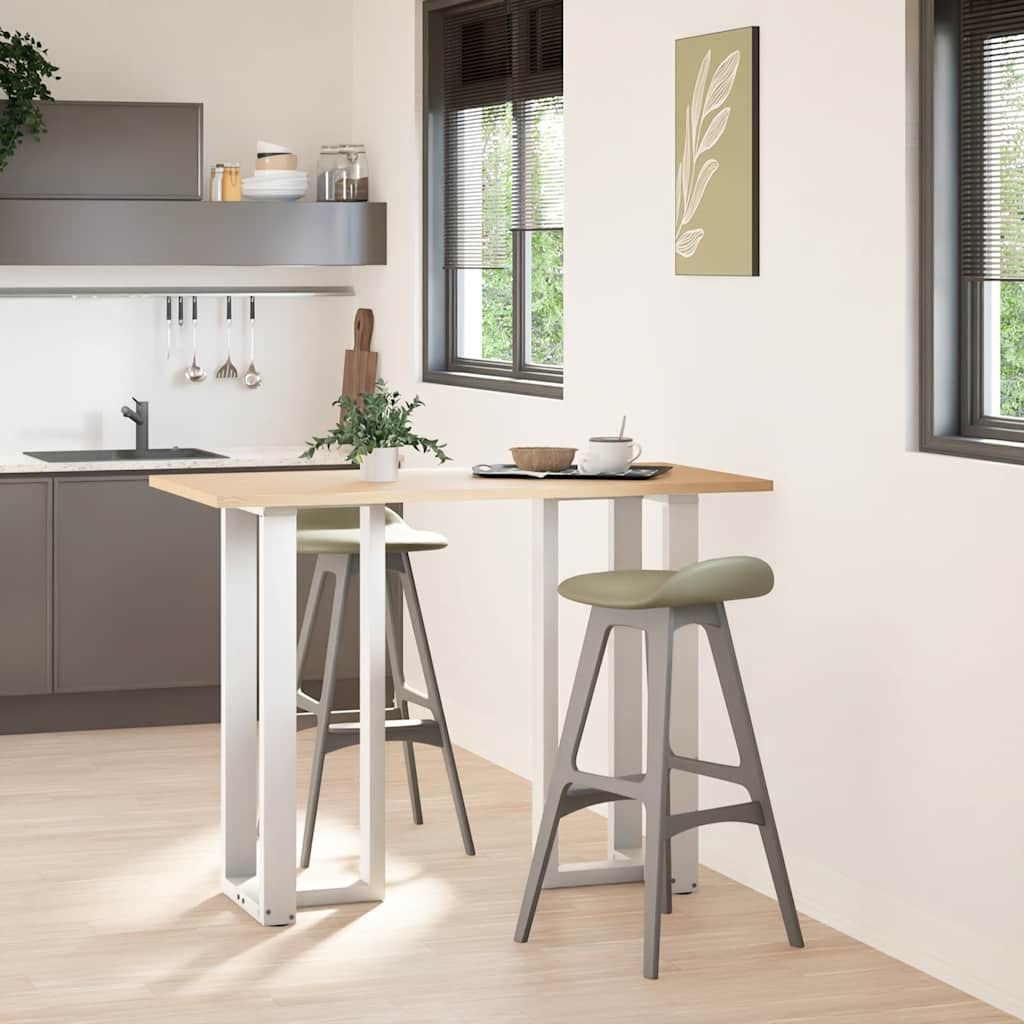 vidaXL Bartafelpoten 2 st T-vormig 40x35x(100-101) cm staal wit afbeelding