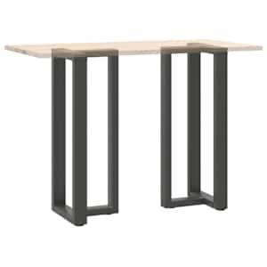Nohy barového stolu ve tvaru T 2 ks antracitové 40 x 35 x (100-101) cm ocelové - obrázek 8