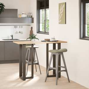 vidaXL Picioare de masă de bar &icirc;n formă de T, 2 buc., negru, 40x35x(100-101) cm, oțel