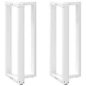 Noge za barsko mizo v obliki črke T, 2 kosa, bele barve, 50 x 35 x (100–101) cm, jeklo