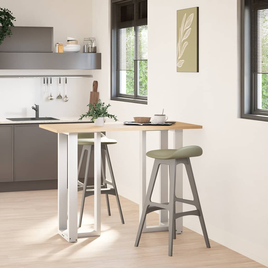 vidaXL Bartafelpoten 2 st T-vormig 50x35x(100-101) cm staal wit afbeelding