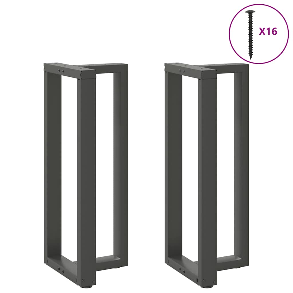 Thumbnail - vidaXL Bartischbeine T-Form 2 Stk. Anthrazit 50x35x(100-101) cm Stahl