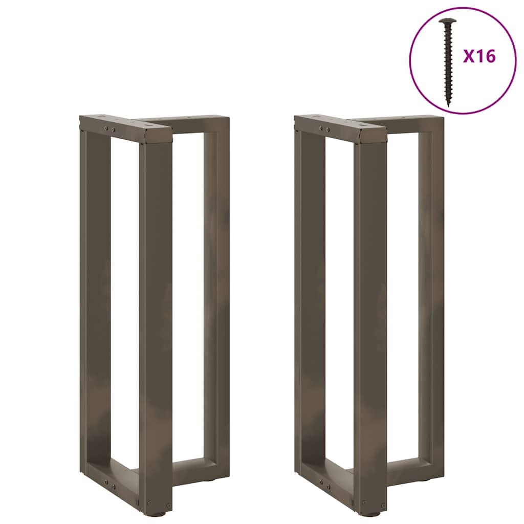Thumbnail - vidaXL Bartischbeine T-Form 2 Stk. Naturstahl 50x35x(100-101) cm Stahl