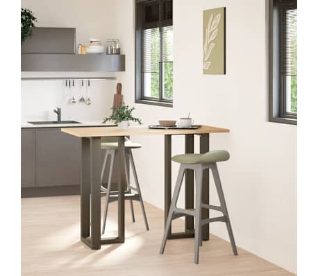 vidaXL Nogi do stołu barowego w kształcie litery T 2 szt. Czarne 50x35x(100-101) cm Stal