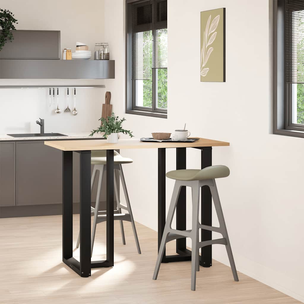 Thumbnail - vidaXL Bartischbeine T-Form 2 Stk. Schwarz 60x35x(100-101) cm Stahl