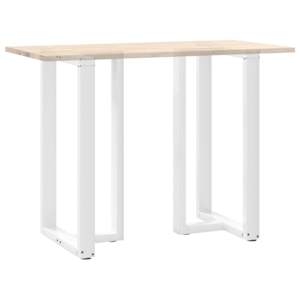 Nohy barového stolu ve tvaru T, 2 ks, bílé, 60 x 35 x (100-101) cm, ocel - obrázek 8