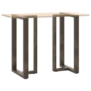 Nohy barového stolu ve tvaru T, 2 ks, černé, 60 x 35 x (100-101) cm, ocel - obrázek 8