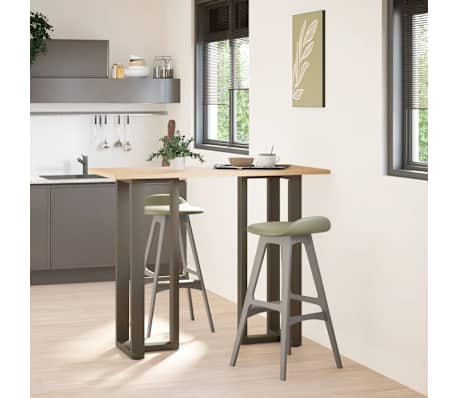 vidaXL Picioare de masă de bar &icirc;n formă de T, 2 buc., negru, 40x35x(110-111) cm, oțel