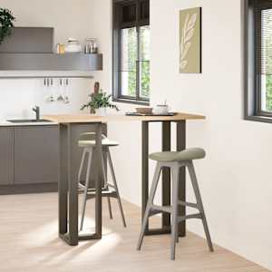 vidaXL Picioare de masă de bar &icirc;n formă de T, 2 buc., negru, 40x35x(110-111) cm, oțel