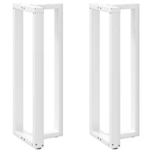 Noge za barsko mizo v obliki črke T, 2 kosa, bele barve, 50x35x(110-111) cm, jeklo