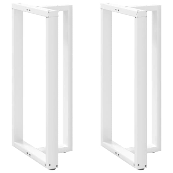 vidaXL baarilaua jalad T-kujulised, 2 tk, valged, 60 x 35 x (110-111) cm, teras