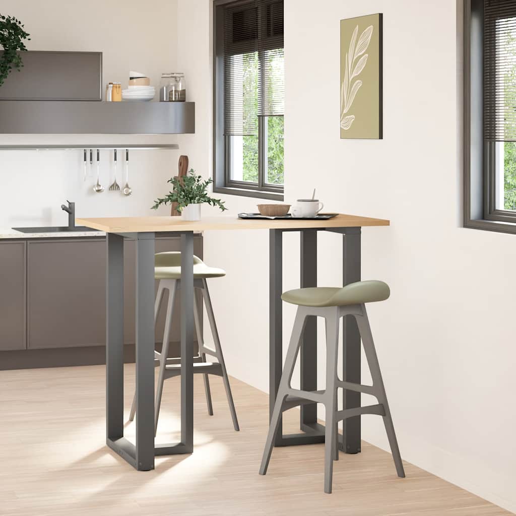 vidaXL Bartafelpoten 2 st T-vormig 60x35x(110-111) cm staal antraciet afbeelding