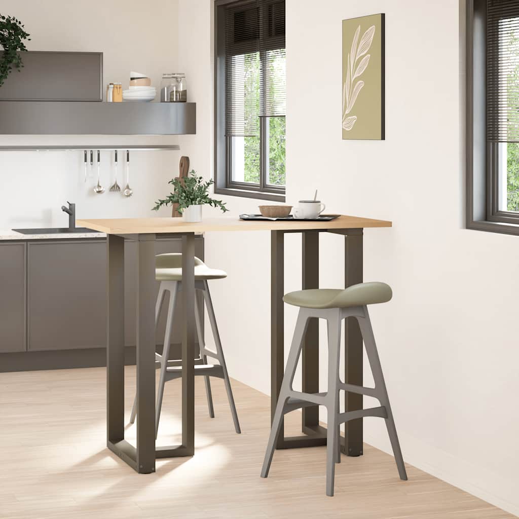 vidaXL Bartafelpoten 2 st T-vormig 60x35x(110-111) cm staal naturel afbeelding