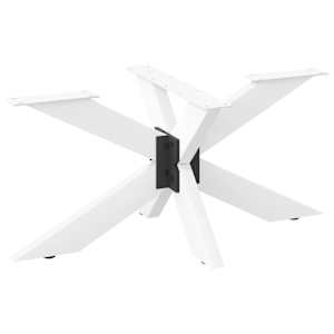 vidaXL kohvilaua jalg, &auml;mblikukujuline, valge, 98 x 58 x (42&ndash;43) cm, teras